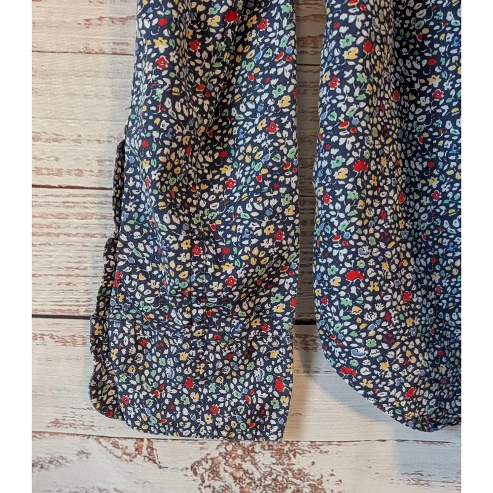 J.Crew Secret Wash Organic Cotton Floral Shirt Medium Liberty Print Micro Ditsy
